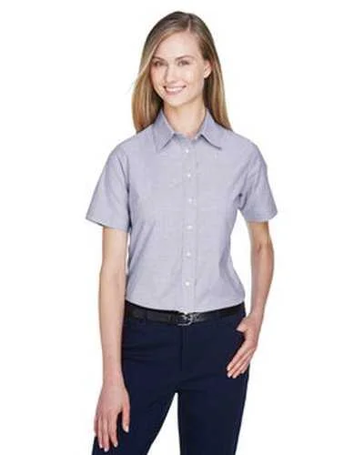 Harriton M600SW Ladies' Short-Sleeve Oxford with Stain-Release - Oxfordark Grayay