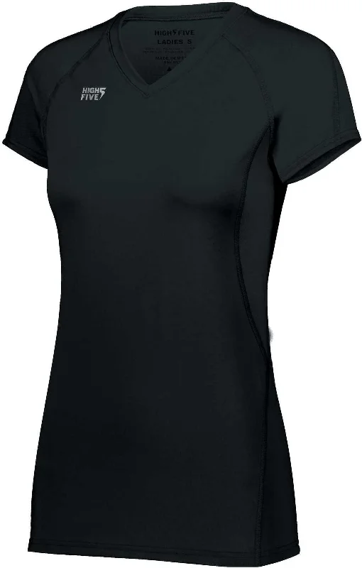 High Five 342222 Ladies Truhit Short Sleeve Jersey - Black