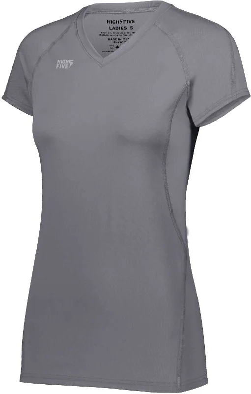 High Five 342222 Ladies Truhit Short Sleeve Jersey - Graphite