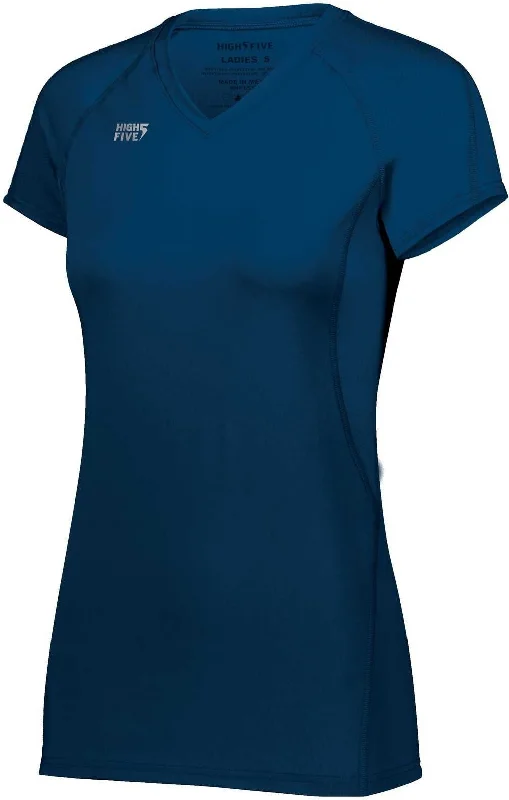 High Five 342222 Ladies Truhit Short Sleeve Jersey - Navy