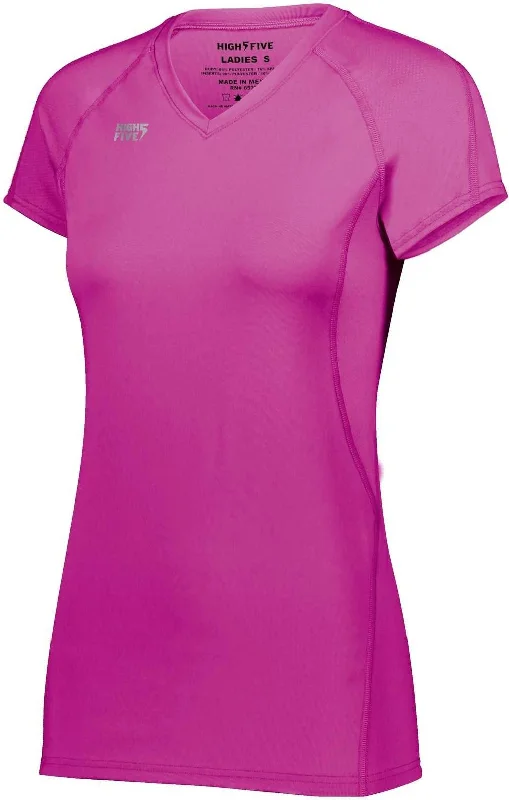 High Five 342222 Ladies Truhit Short Sleeve Jersey - Power Pink