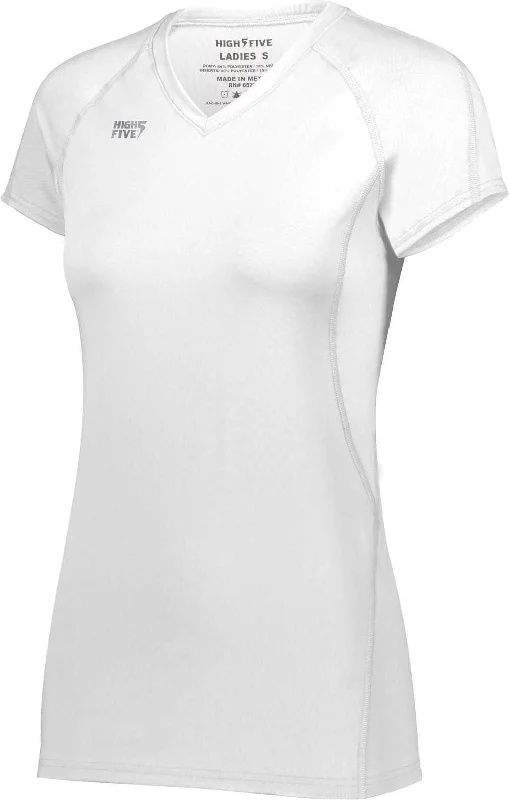 High Five 342222 Ladies Truhit Short Sleeve Jersey - White