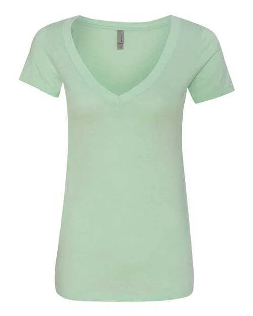 Next Level 6640 Womens CVC Short Sleeve Deep V - Mint