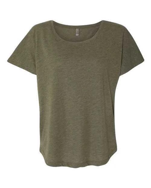 Next Level 6760 Womens Triblend Short Sleeve Dolman - Military Green