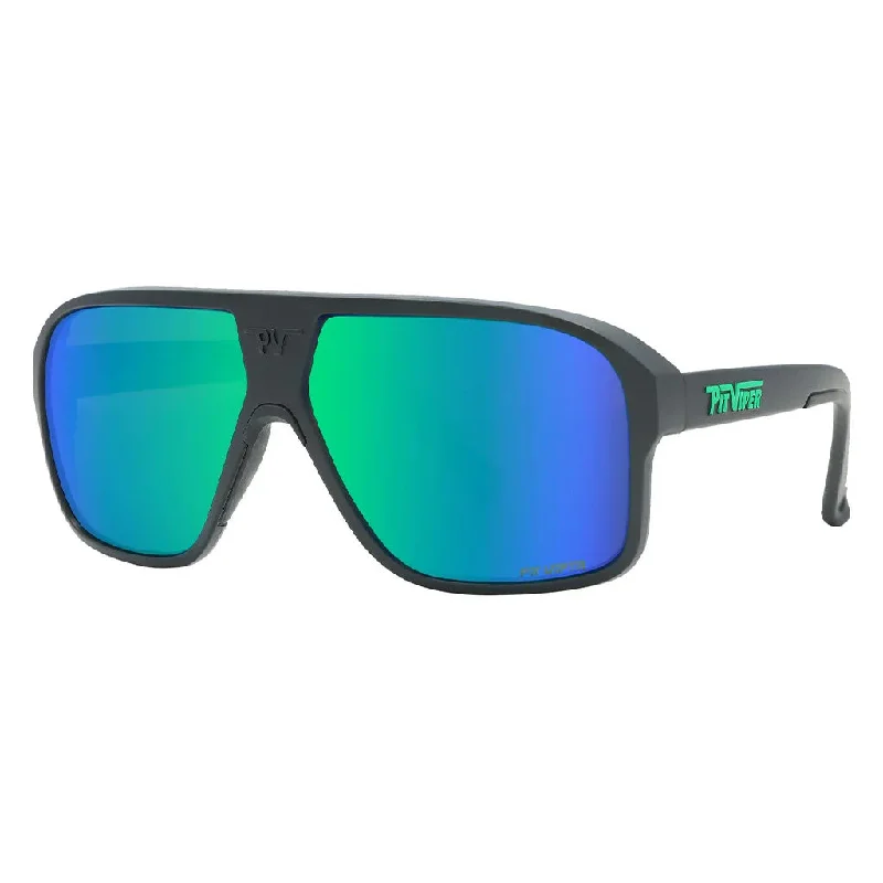 Pit Viper Sunglasses - The Exec + Polarized Blue Lens Flight Optics