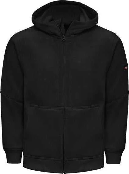 Red Kap HJ10LN Performance Hooded Full-Zip Sweatshirt - Long Sizes - Black