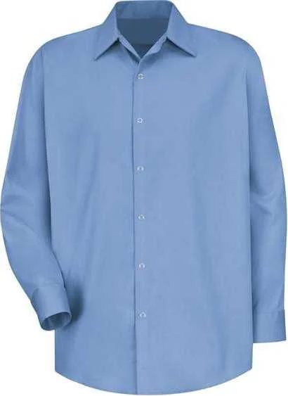 Red Kap SC16L Long Sleeve Specialized Cotton Work Shirt Long Sizes - Light Blue