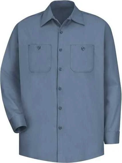 Red Kap SC30 Cotton Long Sleeve Uniform Shirt - Postman Blue