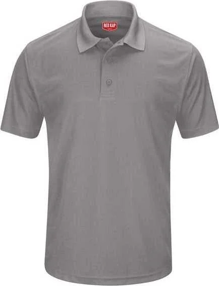 Red Kap SK96 Short Sleeve Performance Knit Pocketless Core Polo - GY-Gray