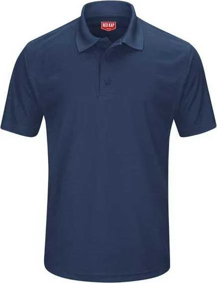 Red Kap SK96 Short Sleeve Performance Knit Pocketless Core Polo - Navy