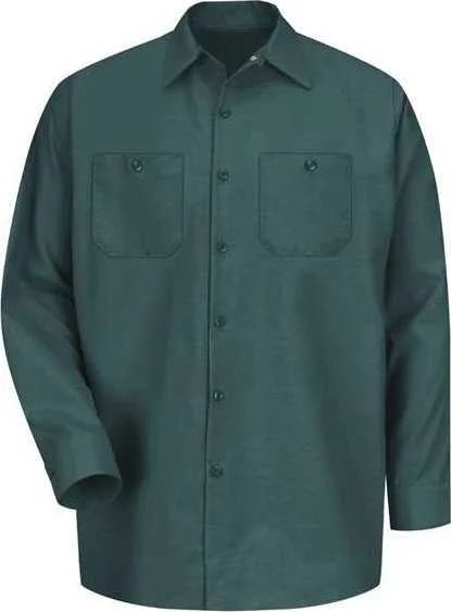 Red Kap SP14 Industrial Long Sleeve Work Shirt - Spruce Green