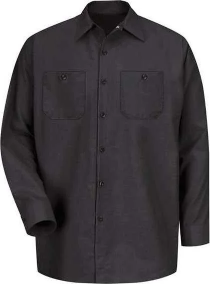 Red Kap SP14L Industrial Work Shirt Long Sizes - Black