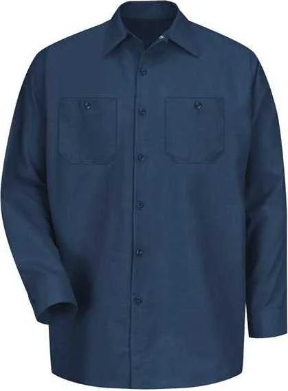 Red Kap SP14L Industrial Work Shirt Long Sizes - Navy