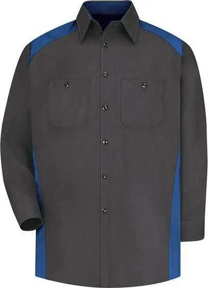 Red Kap SP18 Long Sleeve Motorsports Shirt - Charcoal Royal