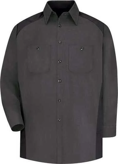 Red Kap SP18L Long Sleeve Motorsports Shirt - Long Sizes - Charcoal Black