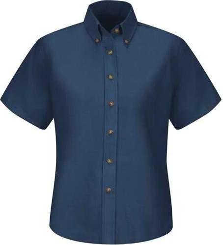 Red Kap SP81 Women's Poplin Dress Shirt - Navy