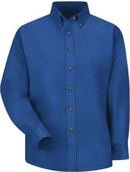 Red Kap SP91 Women's Long Sleeve Poplin Dress Shirt - Royal Blue