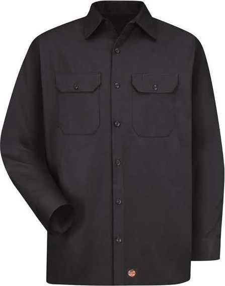 Red Kap ST52 Utility Long Sleeve Work Shirt - Black