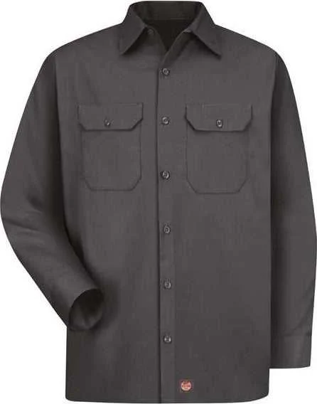 Red Kap ST52 Utility Long Sleeve Work Shirt - Charcoal