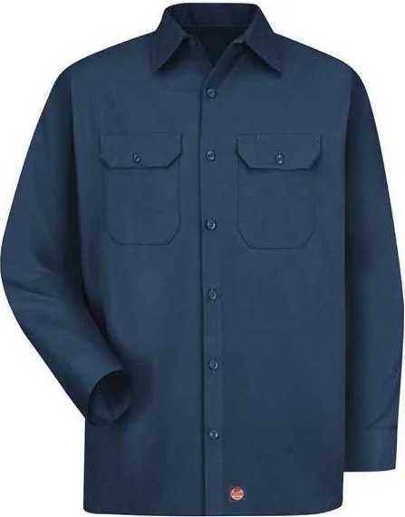 Red Kap ST52 Utility Long Sleeve Work Shirt - Navy