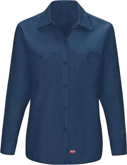 Red Kap SX11 Women's Long Sleeve Mimix Work Shirt - Navy