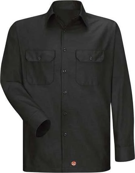 Red Kap SY50 Ripstop Long Sleeve Shirt - Black