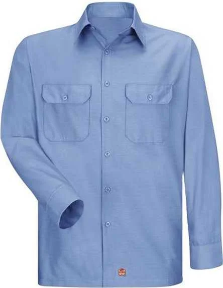 Red Kap SY50 Ripstop Long Sleeve Shirt - Light Blue