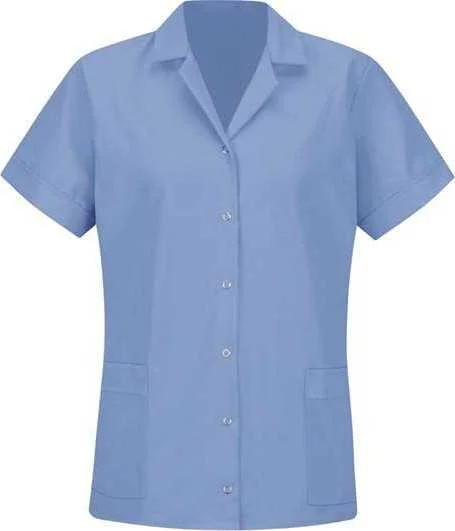 Red Kap TP27 Women's Smock Loose Fit Short Sleeve - Light Blue