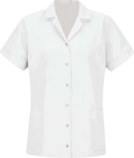 Red Kap TP27 Women's Smock Loose Fit Short Sleeve - White