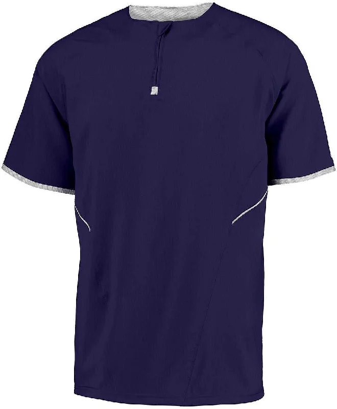 Russell 872RVM Short Sleeve Pullover - Purple White