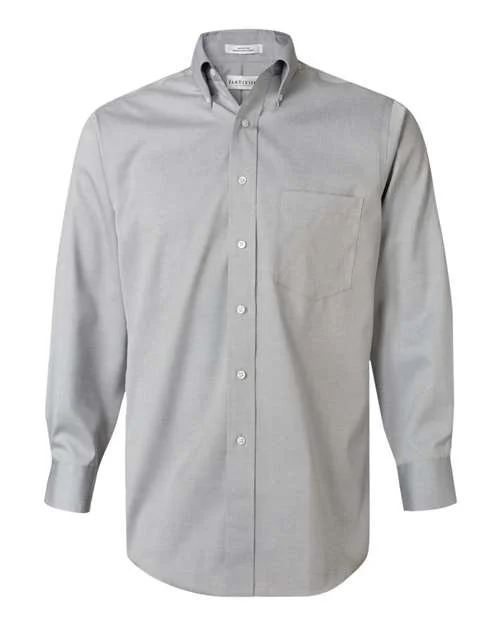 Van Heusen 13V0143 Non-Iron Pinpoint Oxford Shirt - French Grey