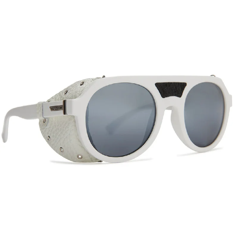 Von Zipper Psychwig Sunglasses -White Satin/Silver Chrome