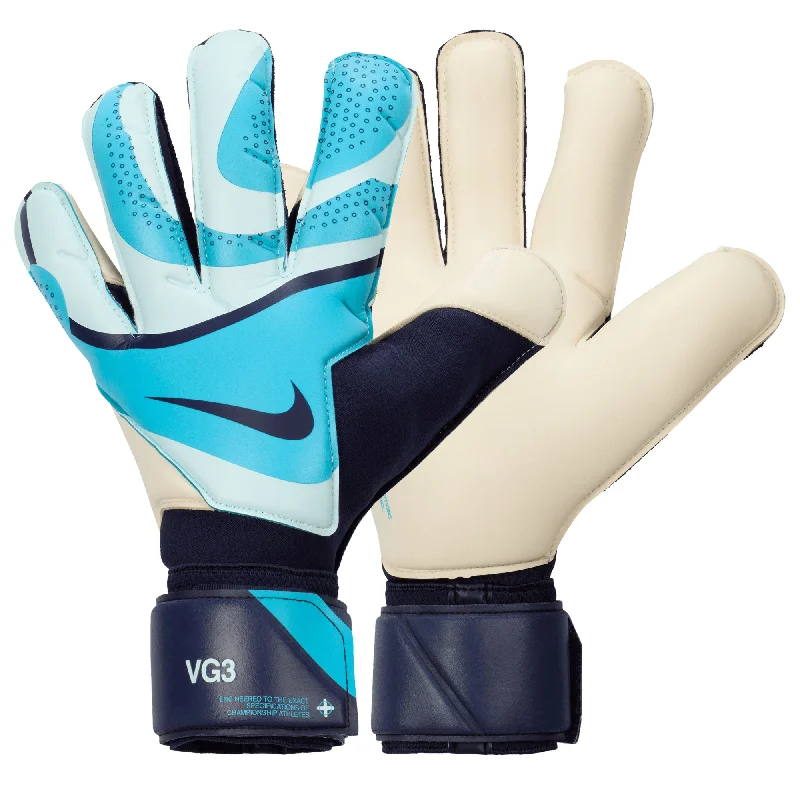 Nike Men's Vapor Grip 3 Goalkeeper Gloves Glacier Blue/Blackened Blue