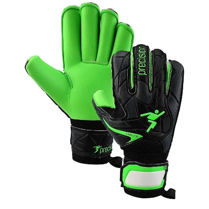 Precision Training Precision Fusion_X.3D Roll Protect Goalkeeping Gloves - Adult - Black/Lime